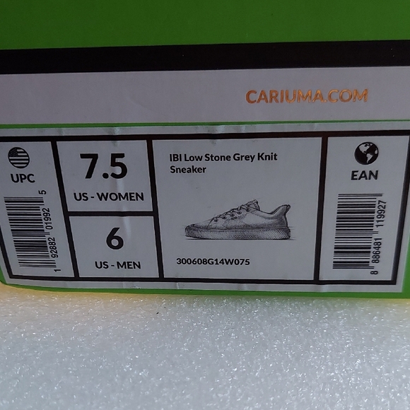 Cariuma 7.5 Women IBI Knit Sneakers Stone Gray Sustainability Eco-Friendly - Picture 6 of 11